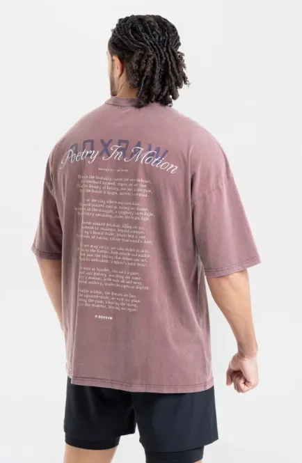 Футболка Poetry In Motion Oversized Бордовый