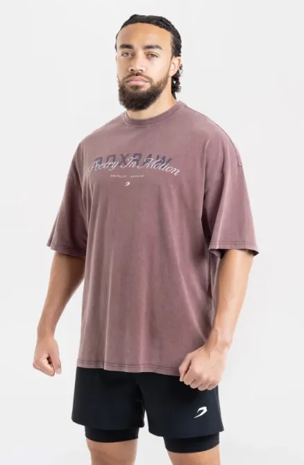 Футболка Poetry In Motion Oversized Бордовый