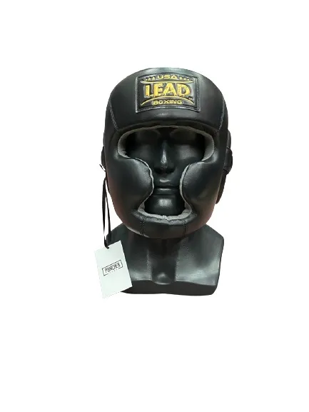 Шлем Leaders с защитой скул и подбородка Black\Gold