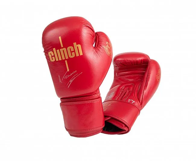 C175T Перчатки боксерские Clinch Olimp Premium Алексей Тищенко красные