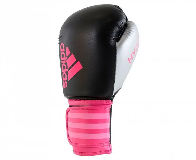 adiHDF100 Перчатки боксерские Hybrid 100 Dynamic Fit черно-розовые