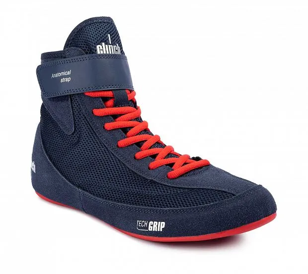 C420 Борцовки Clinch Grip сине-красные