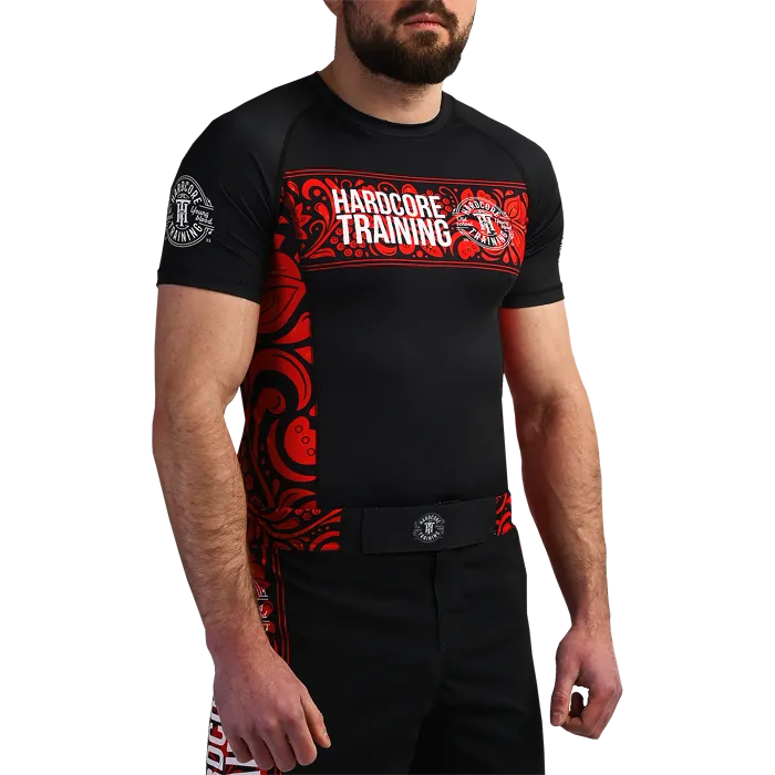 Рашгард Hardcore Training Russian Pattern SS Black/Red