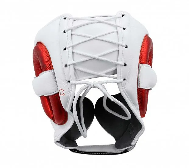 adiPHG01PRO Шлем боксерский AdiStar Pro Headgear бело-красный