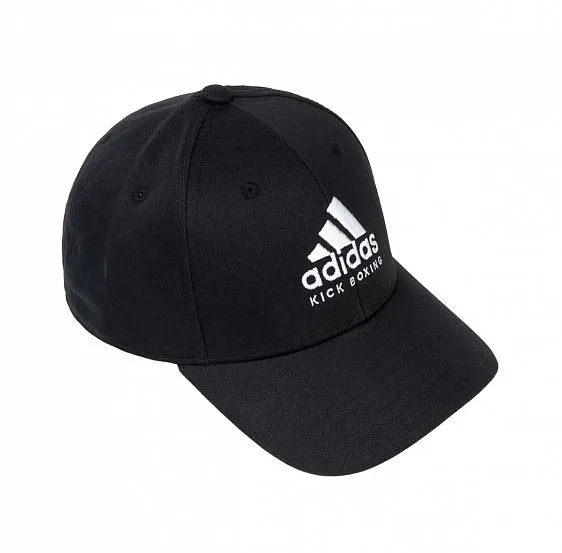 adiCAP01 Бейсболка Baseball Cap Kick Boxing черно-белая (размер OSFM [58-60см])
