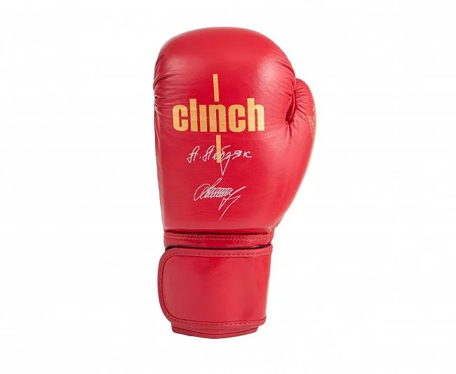 C175L Перчатки боксерские Clinch Olimp Premium Александр Лебзяк красные