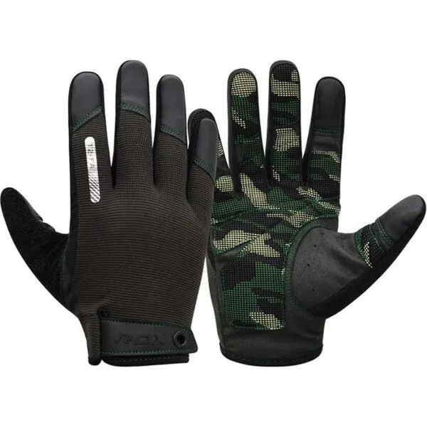 Перчатки для фитнеса с сенсорным пальцем RDX T2 ARMY GREEN 