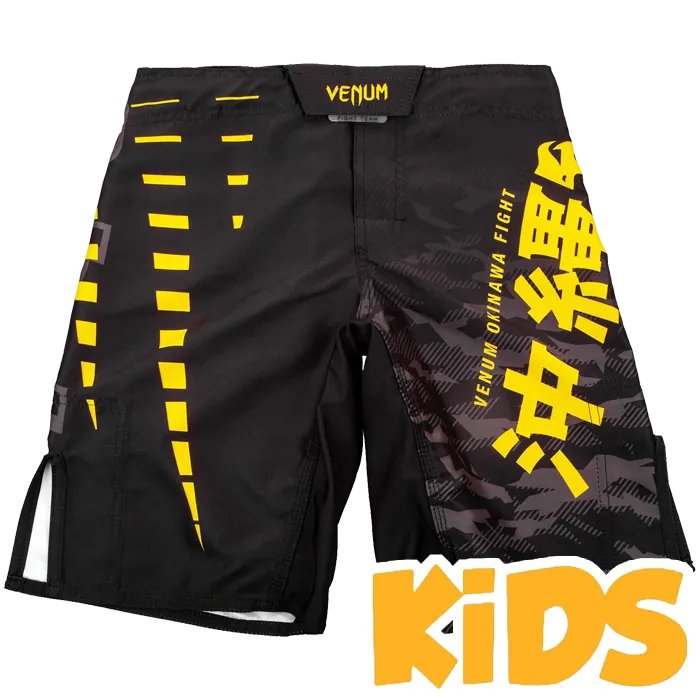 Детские ММА шорты Venum Okinawa 2.0 Black/Yellow (14 лет)