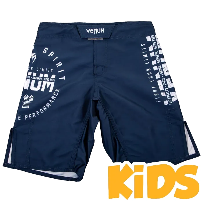 Детские ММА шорты Venum Signature Navy Blue (12 лет)