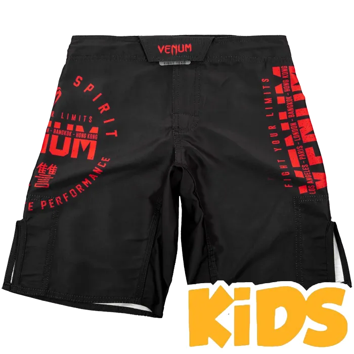 Детские ММА шорты Venum Signature Black/Red (12 лет)