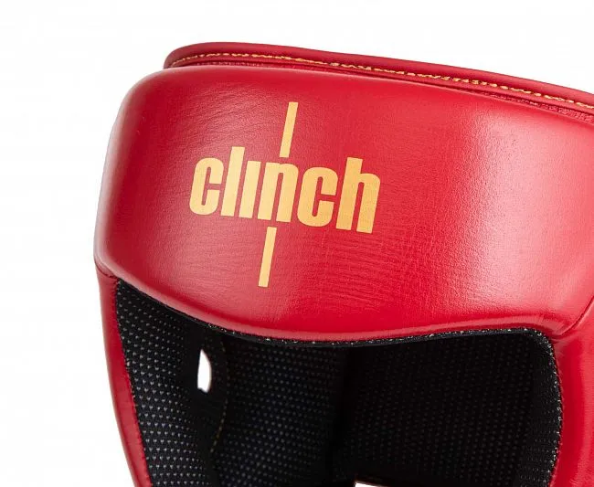 C172 Шлем боксерский Clinch Olimp Premium Champion Line красный