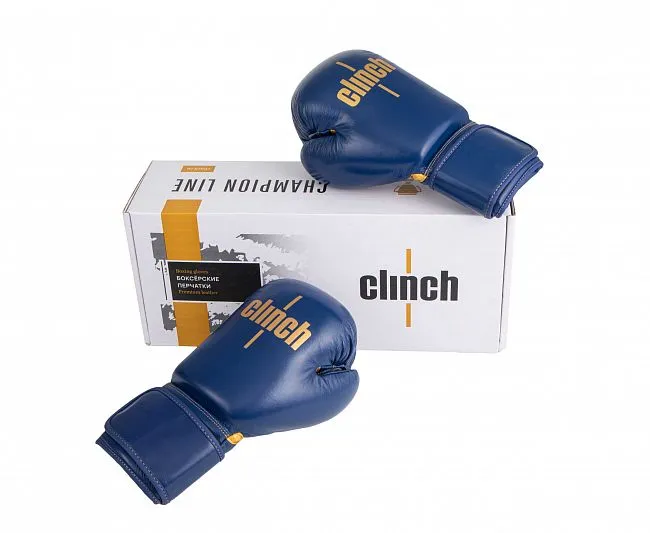 C175 Перчатки боксерские Clinch Olimp Premium Champion Line синии