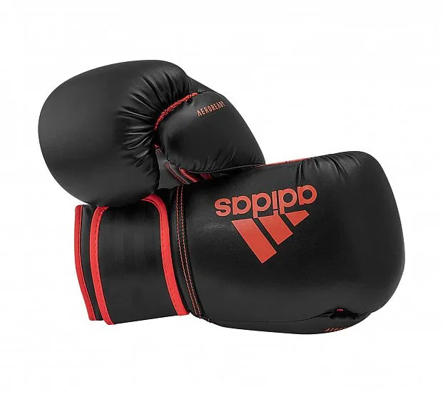 adiH80 Перчатки боксерские Hybrid 80 черно-красные