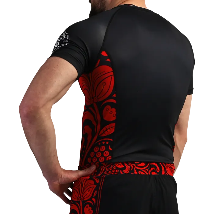 Рашгард Hardcore Training Russian Pattern SS Black/Red