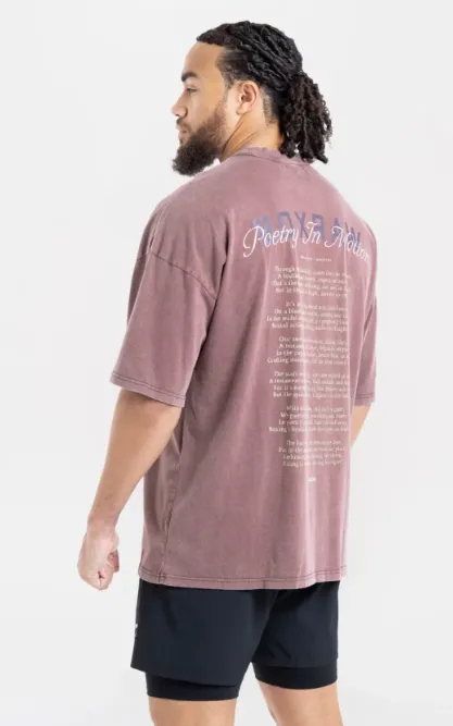 Футболка Poetry In Motion Oversized Бордовый
