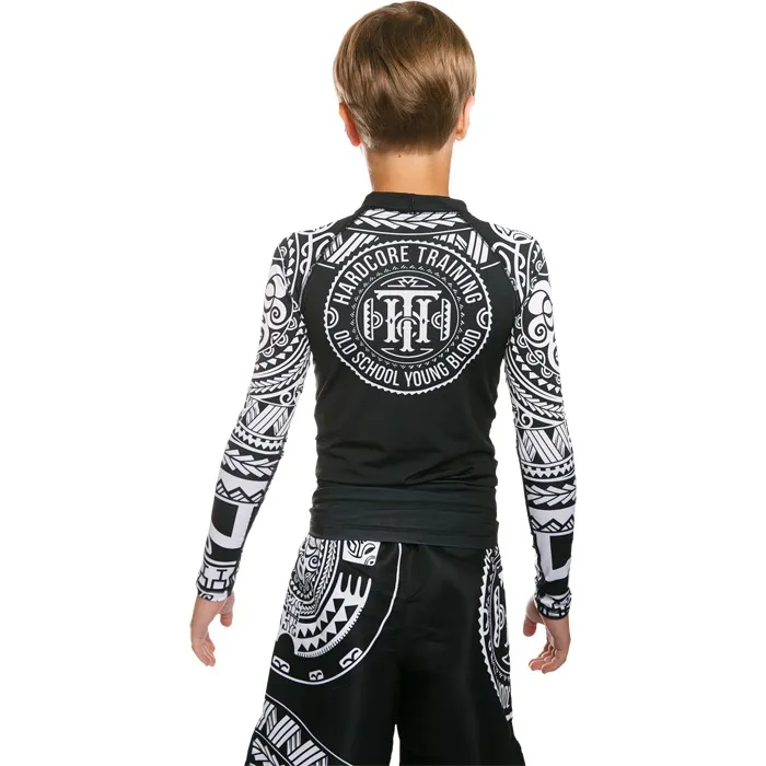 Детский рашгард Hardcore Training Ta Moko Black