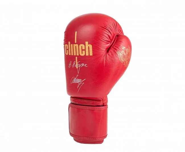 C175L Перчатки боксерские Clinch Olimp Premium Александр Лебзяк красные