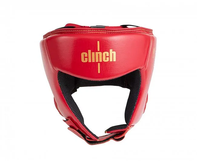 C172 Шлем боксерский Clinch Olimp Premium Champion Line красный