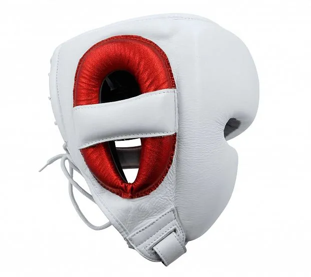 adiPHG01PRO Шлем боксерский AdiStar Pro Headgear бело-красный