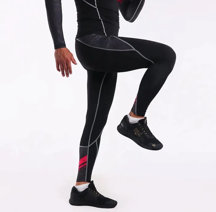 Компрессионные штаны Puncher Black Red Line