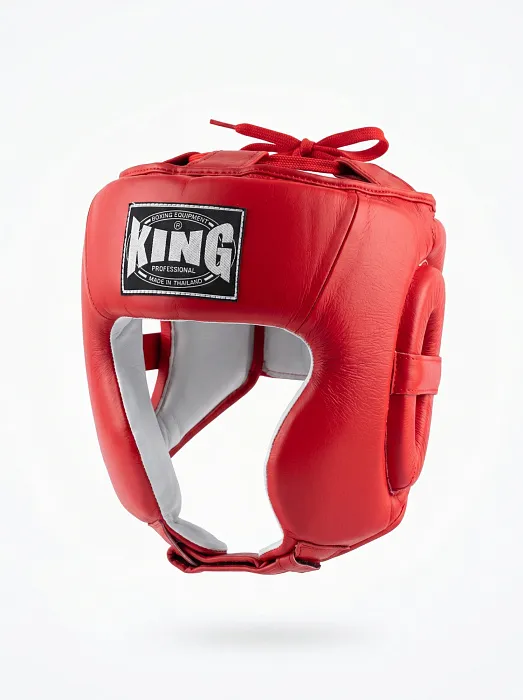 KING, KHGOC, Шлем соревновательный, красн, кожа