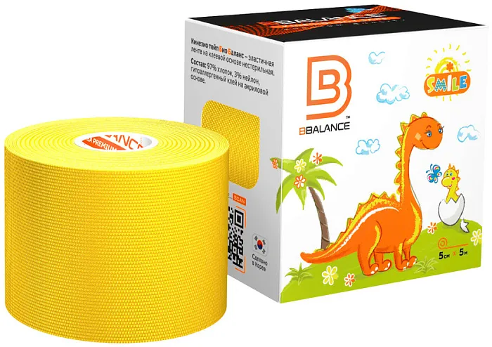 Кинезио тейп BBTape 5см*5м SMILE