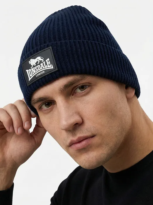 Шапка Lonsdale Pinmore тёмно-синяя.