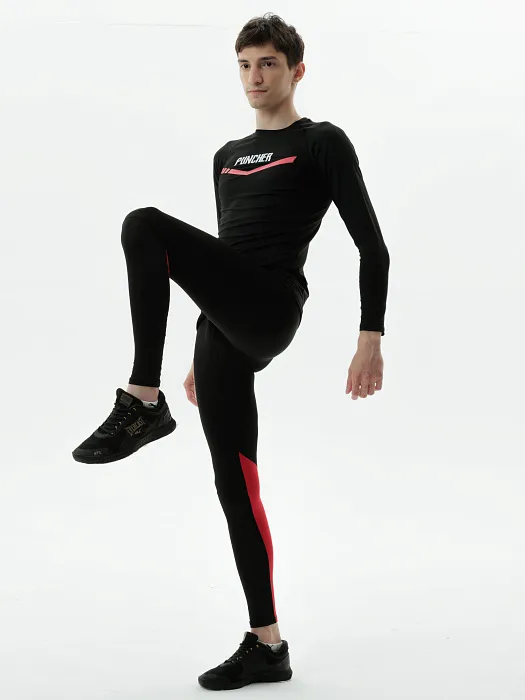 Компрессионные штаны 3.0 Puncher black-red