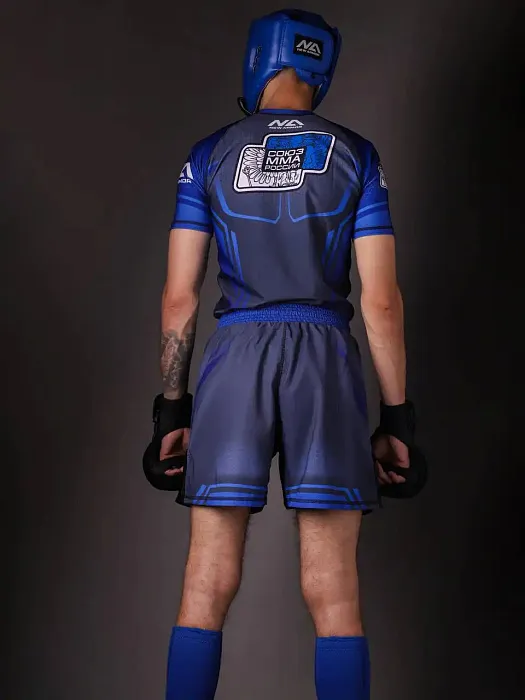 Рашгард NEW ARMOR СОЮЗ ММА синий