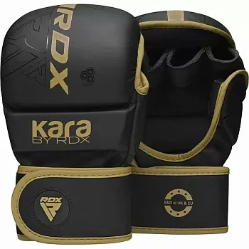 Перчатки тренировочные RDX Grappling Shooter F6 Plus черн/золот.мат.