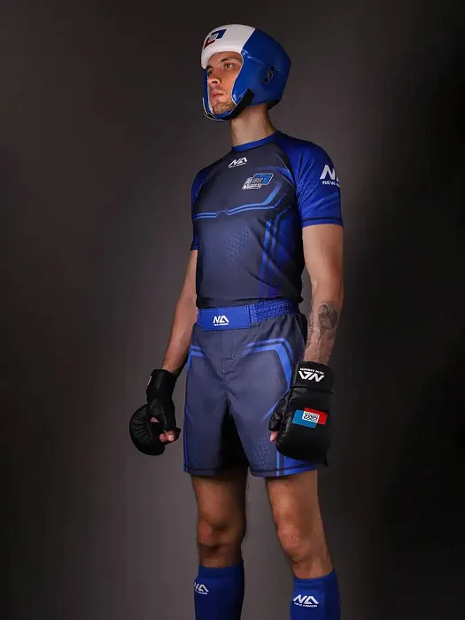 Рашгард NEW ARMOR СОЮЗ ММА синий