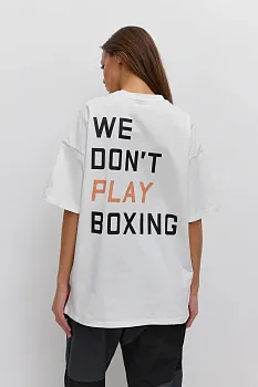 ФУТБОЛКА женская WE DON'T PLAY BOXING BOXRAW Белый