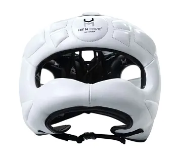 Бамперный шлем HitNMove Nose Bar Headguard Panda HG-BRN-PND White