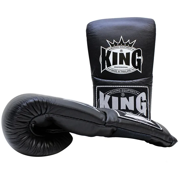 KING, KTBGE1-CT, Перчатки снарядные резинка, черные, кожа