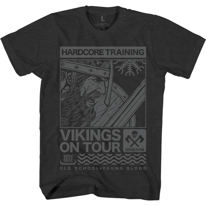 Футболка Hardcore Training Vikings On Tour Black Melange