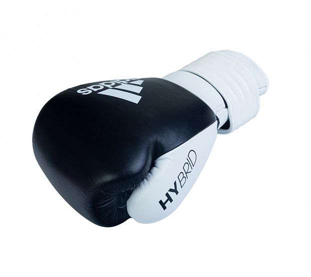 adiH300_2.0 Перчатки боксерские Hybrid 300 2.0 черно-белые (вес 12 унций)