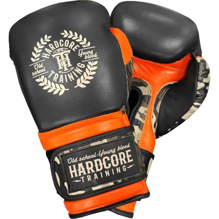 Боксерские перчатки Hardcore Training Orange And Camo