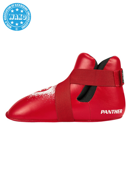 KBSP-3076w Кикбоксерские футы PANTHER WAKO Approved красные