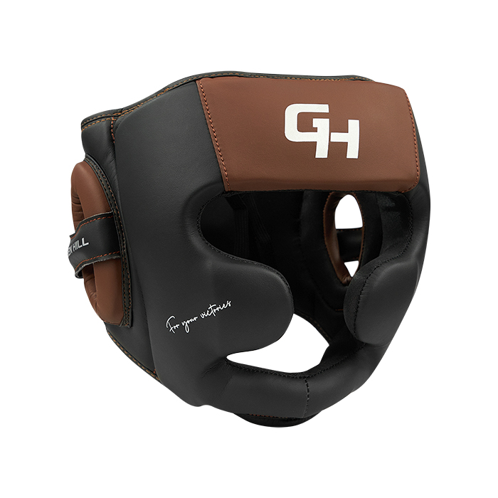 CNHGKF-980 Боксерский шлем Force Full Face KK чёрно-коричневый