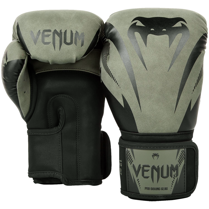 Боксерские перчатки Venum Impact Dark Khaki/Black (16 oz) 