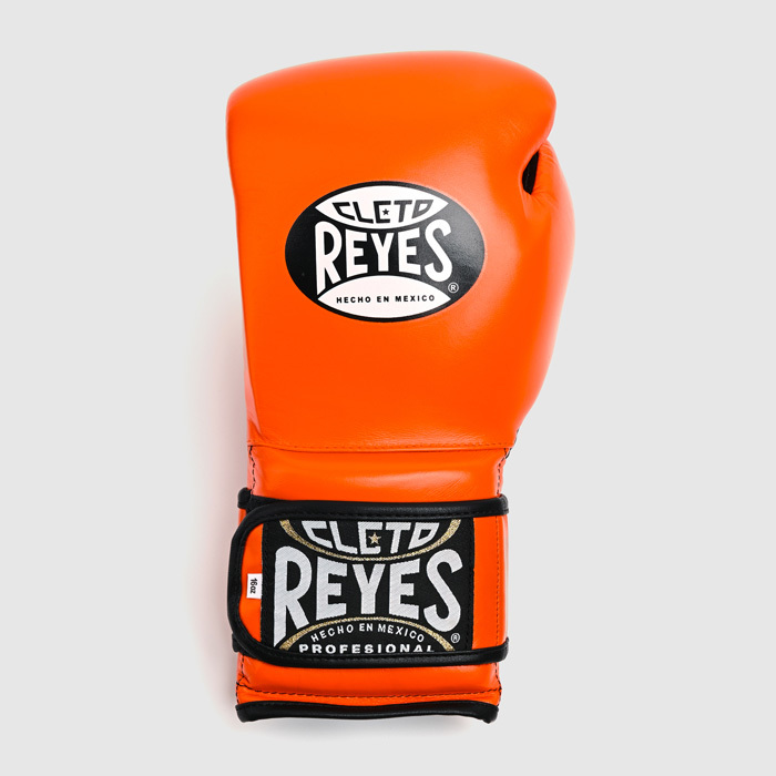 Перчатки боксерские тренировочные на липучках CLETO REYES E600 Orange