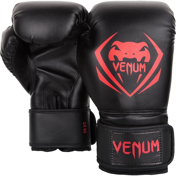 Боксерские перчатки Venum Contender Black/Red (14 oz)