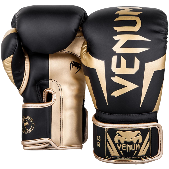 Перчатки Venum Elite Black/Gold (14 oz) 