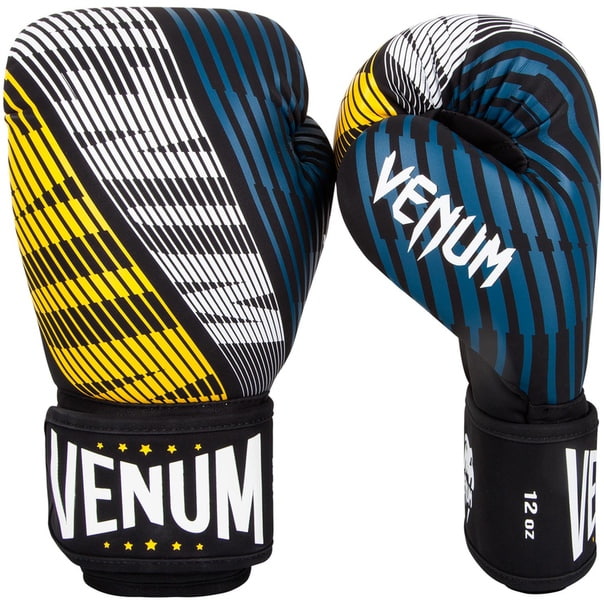Боксерские перчатки Venum plsame-Black/Yellow (14 oz)