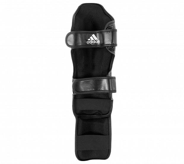 adiGSS011T Защита голени и стопы Muay Thai Shin Instep Leather черно-белая 
