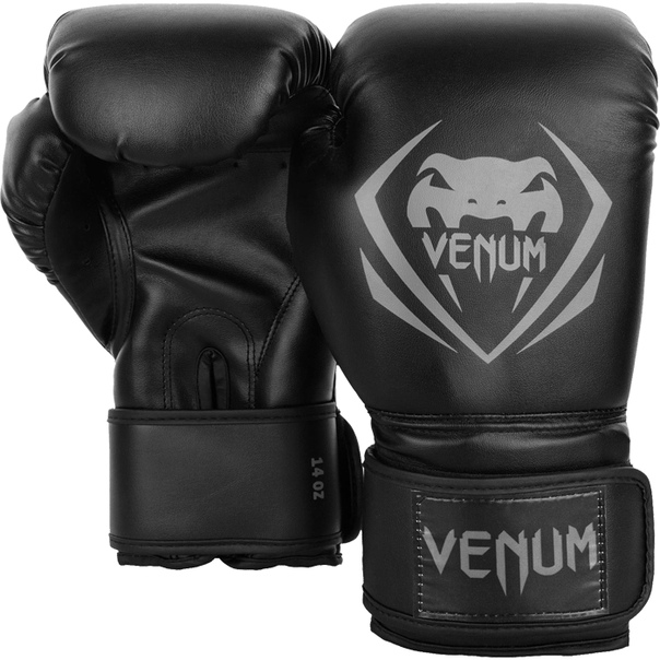 Боксерские перчатки Venum Contender Black/Grey (14 oz)