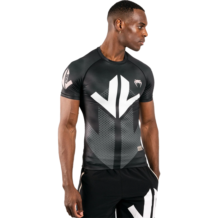 Рашгард - Короткий рукав - Venum Arrow Loma SIgnature Collection - Черный/Белый