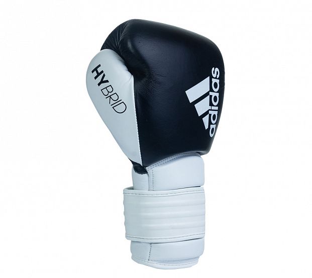 adiH300_2.0 Перчатки боксерские Hybrid 300 2.0 черно-белые (вес 12 унций)