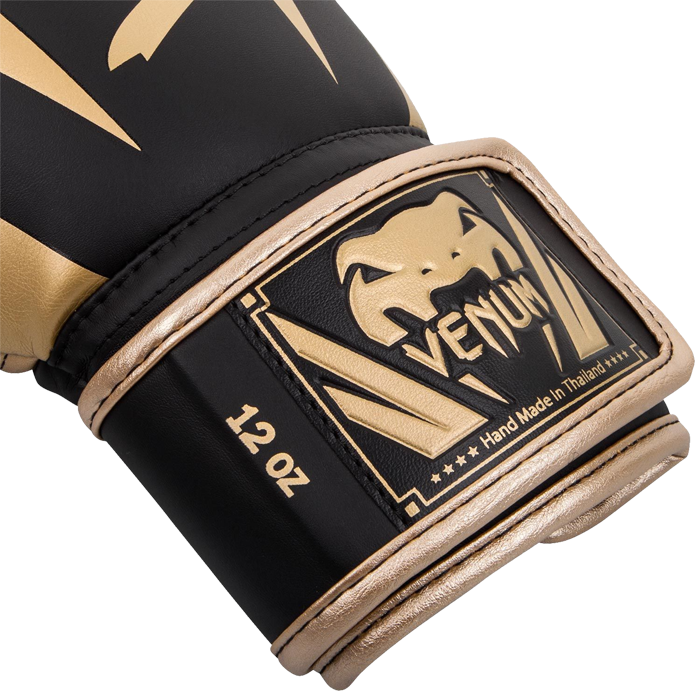 Перчатки Venum Elite Black/Gold (14 oz) 