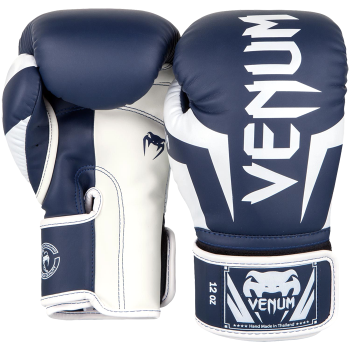 Перчатки Venum Elite Navy Blue/White (16 oz)